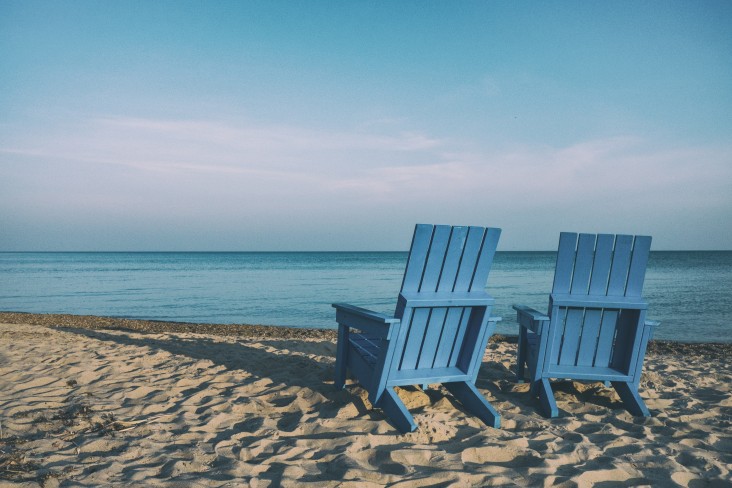 deckchairs on beach